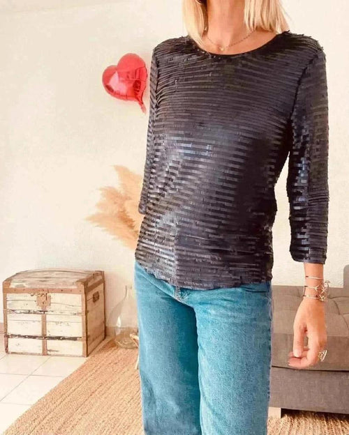 Blouse à sequins marine Hipanema- Taille 1
