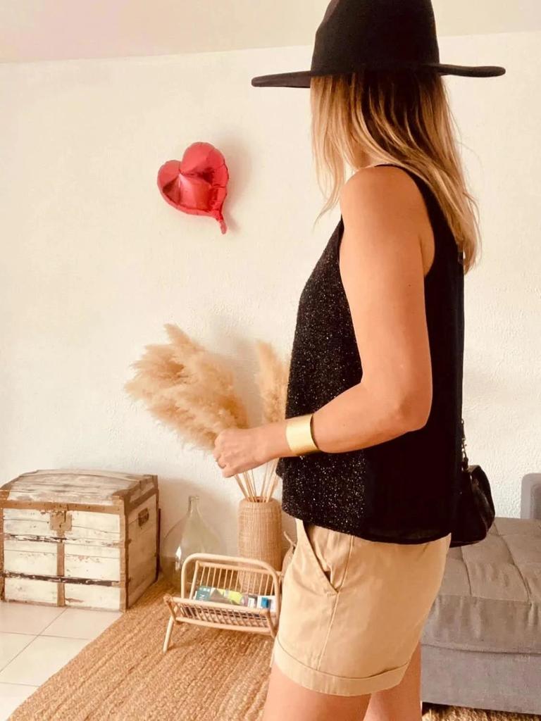 Top noir pailleté Mango – Taille L