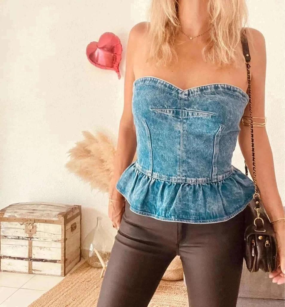Top bustier denim Isabel Marant Étoile – Taille 40