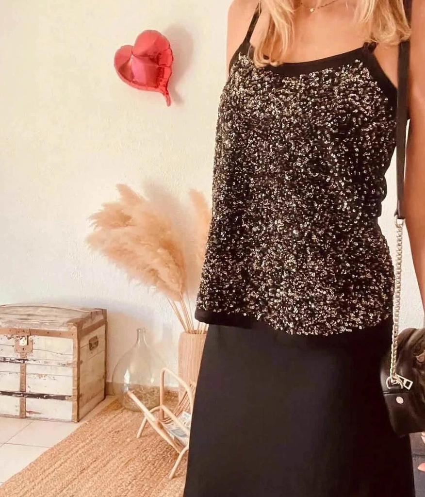 Top bustier à sequins Mango – Taille M - B-250427-3877
