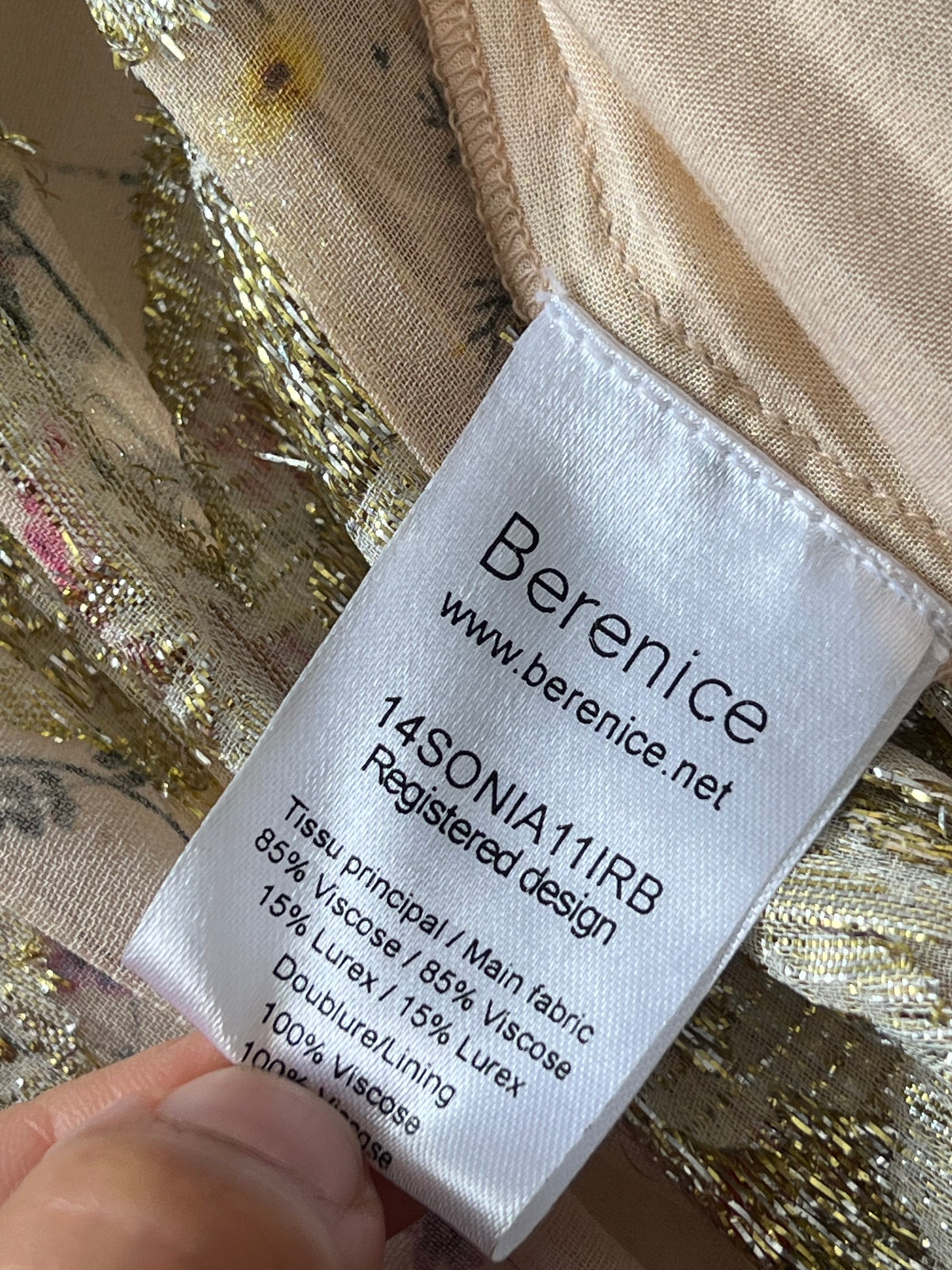 Robe portefeuille longue fleurie Berenice