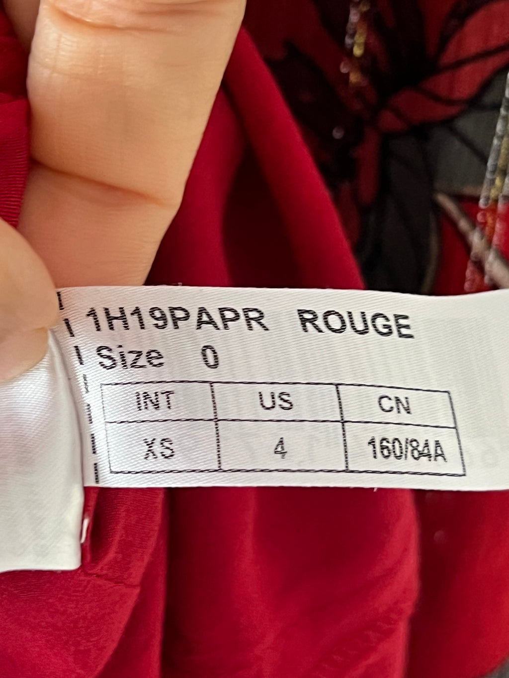 Robe fleurie tropicale rouge ba&sh – Taille 36 (XS)