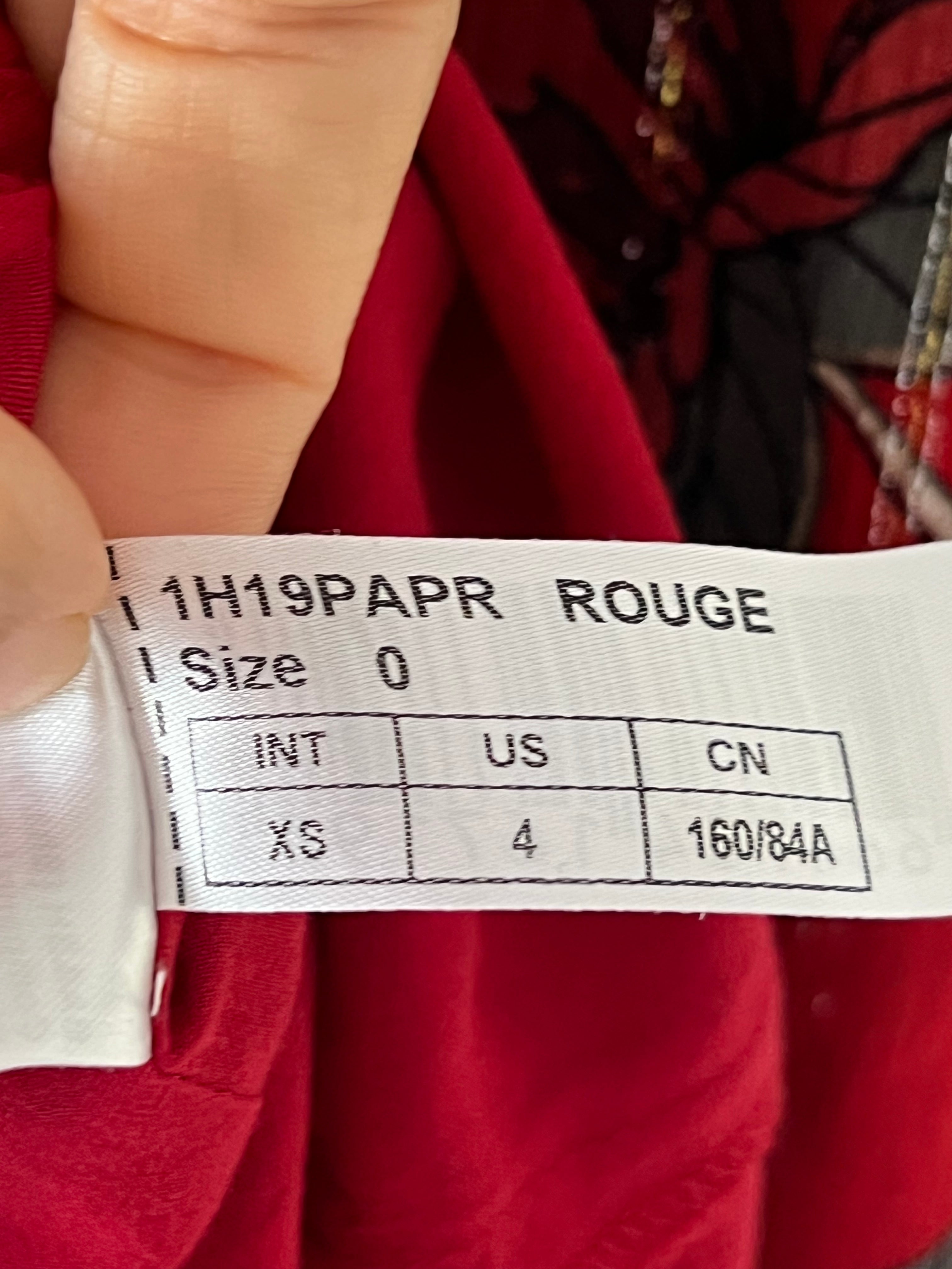 Robe fleurie tropicale rouge ba&sh – Taille 36 (XS)