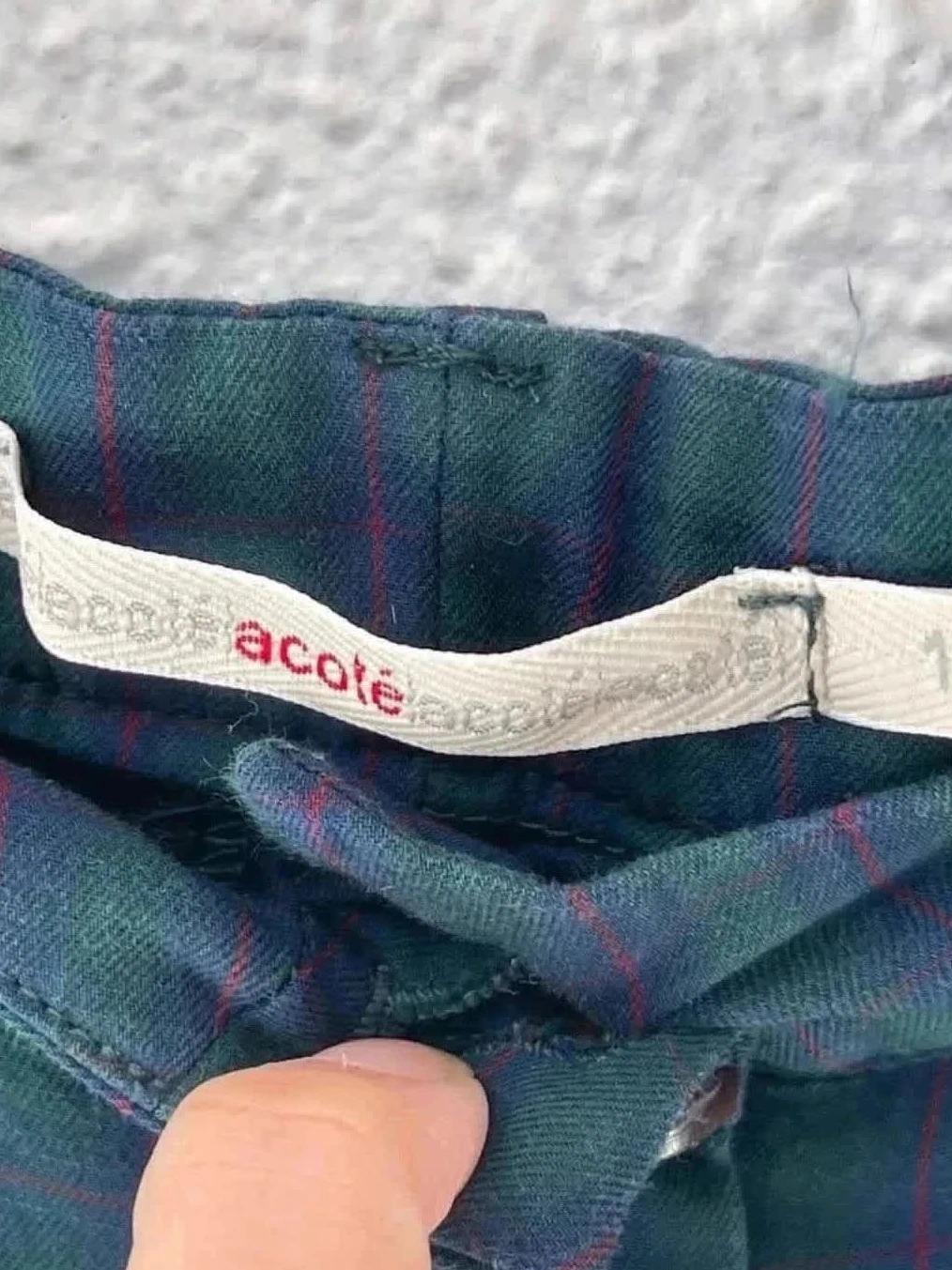 Pantalon en laine chic à carreaux Acoté Cotelac - Taille 36 -b-230114-1764