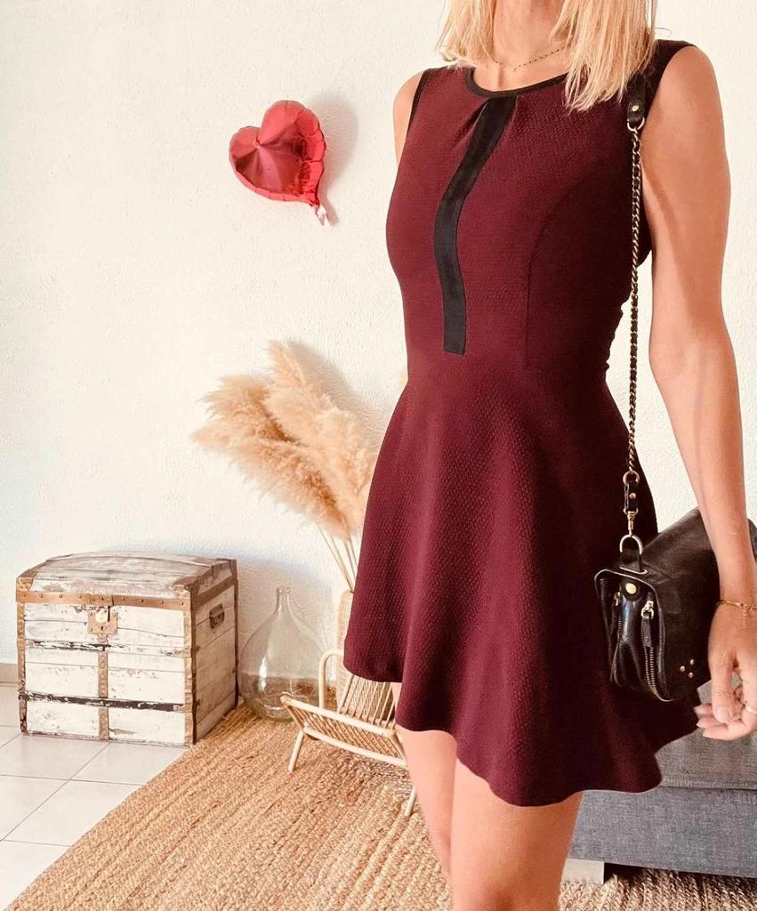 Robe skater bordeaux Sandro - taille 1 - B-251031-4330