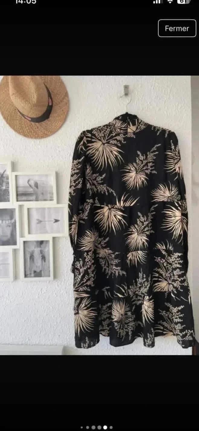 Robe noire imprimée ba&sh – Taille 3 -b-250924-4192
