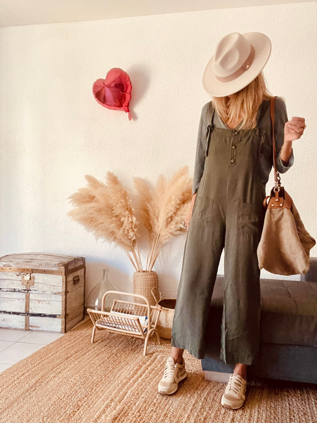 Sac cabas bohème lin et cuir Carlos Arthémis – Taille unique
