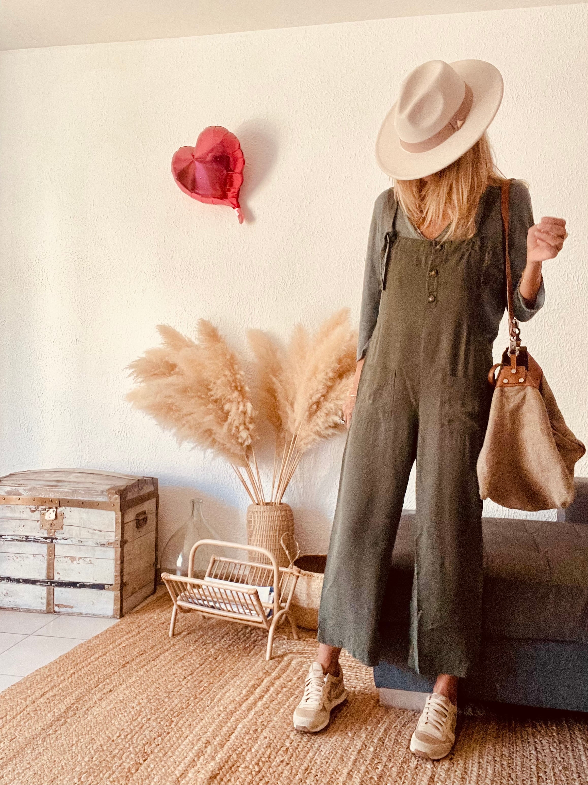 Sac cabas bohème lin et cuir Carlos Arthémis – Taille unique