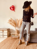 Blouse dentelle ajourée noire Zara