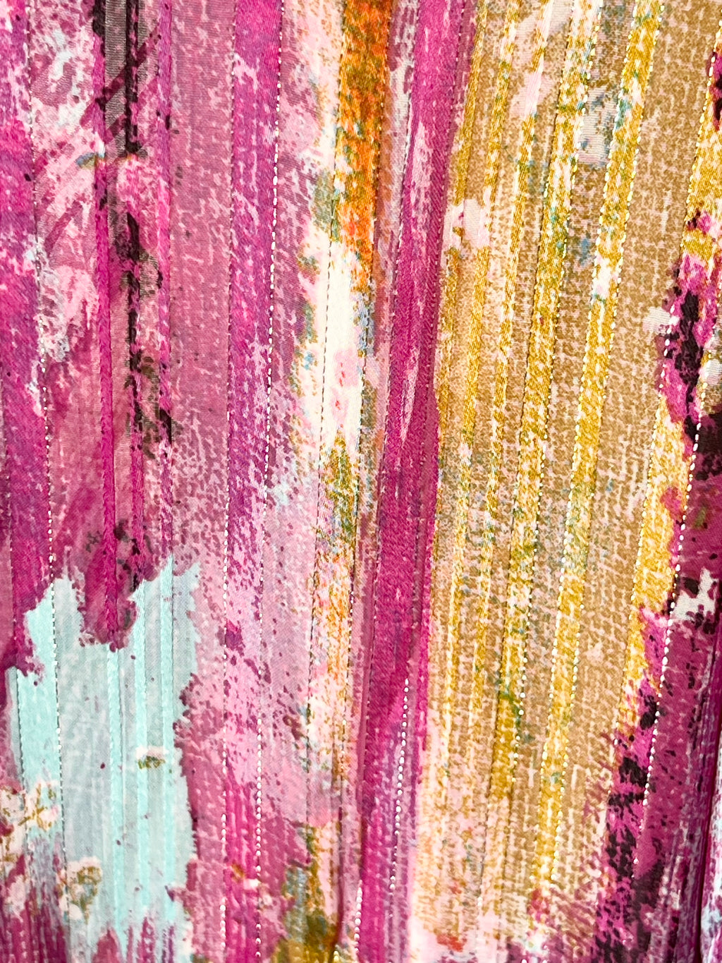 Robe mi-longue découpes bohème multicolore Lilie Rose – Taille M/L