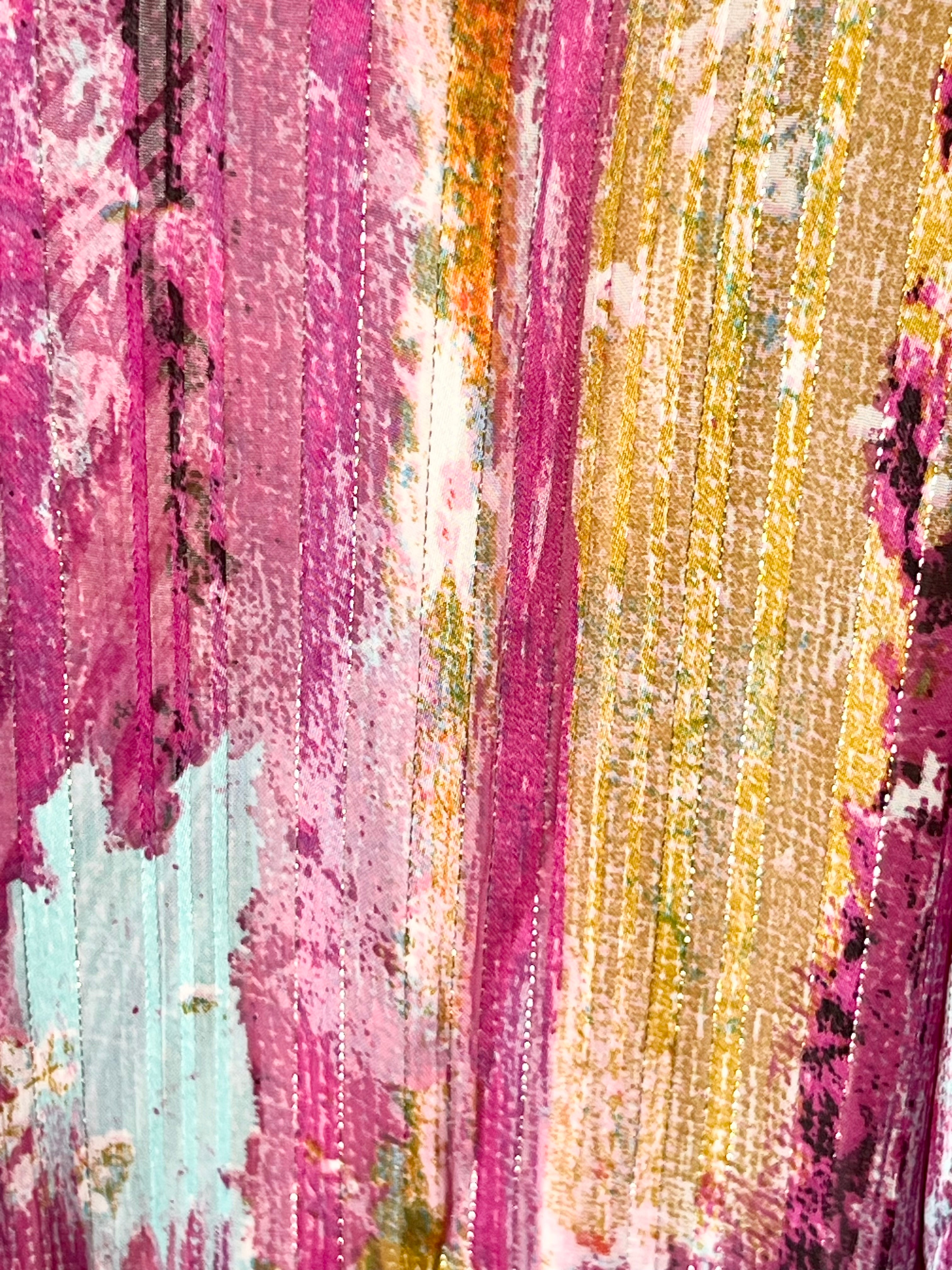 Robe mi-longue découpes bohème multicolore Lilie Rose – Taille M/L