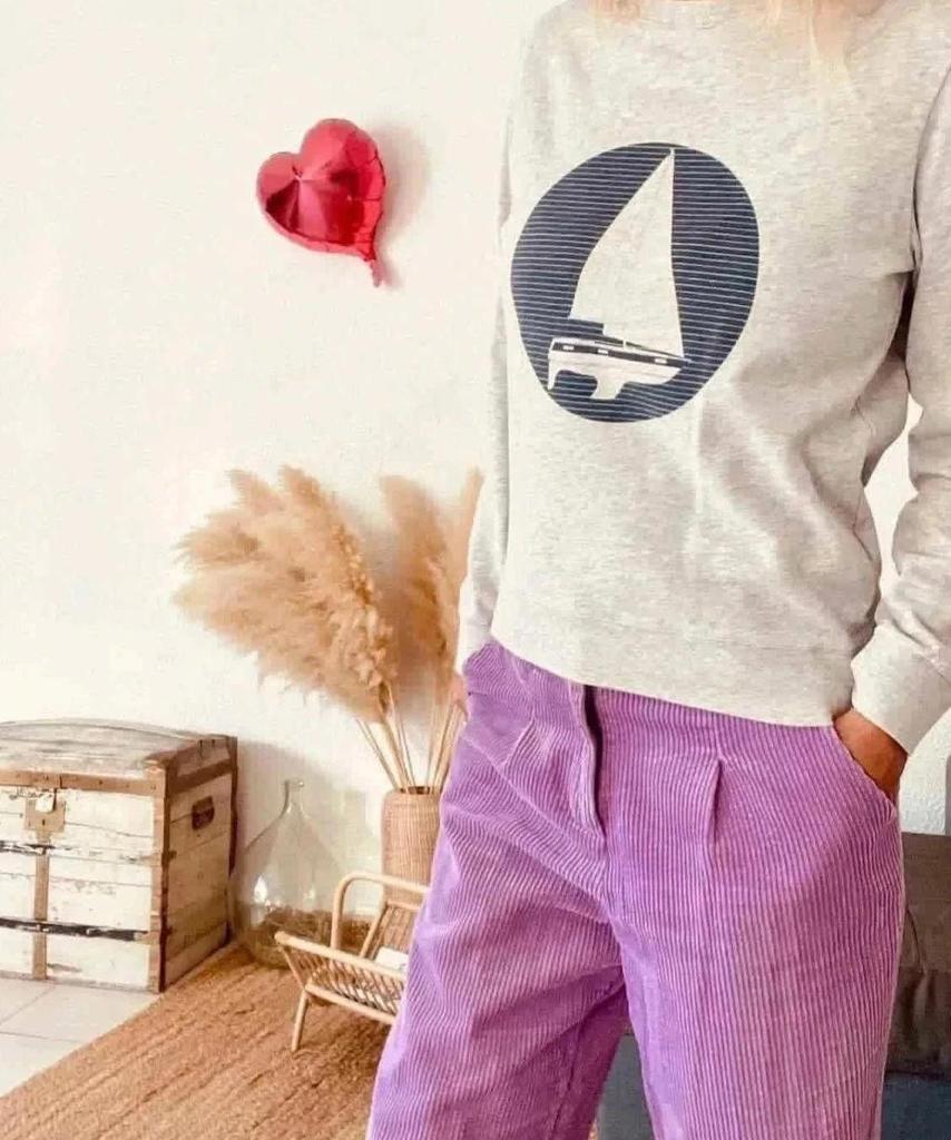 Sweat gris imprimé voilier A.p.c – Taille S