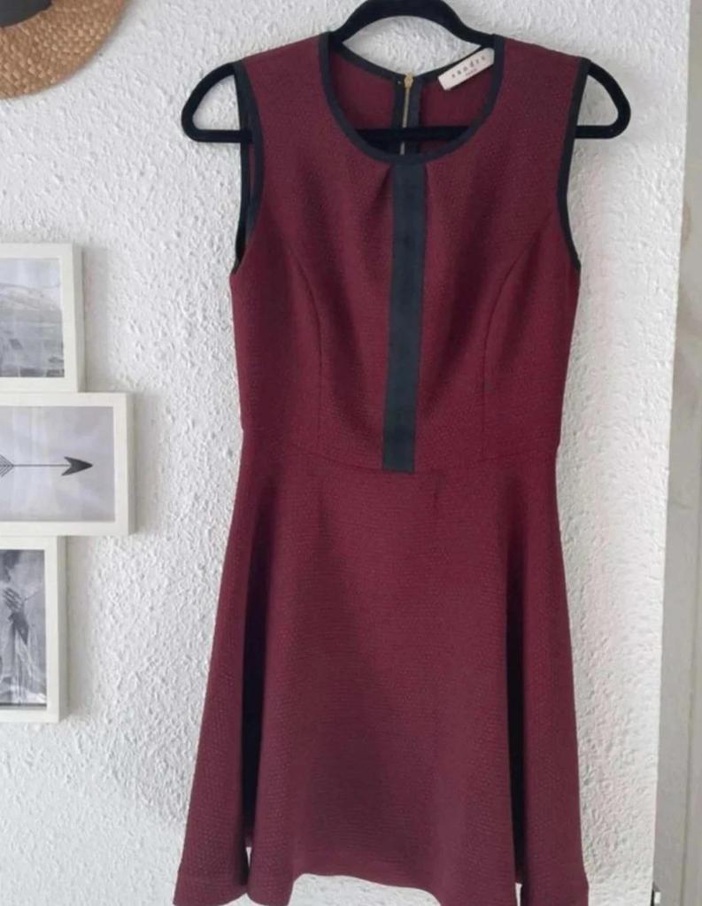 Robe skater bordeaux Sandro – Taille 36/38 -b-251031-4330