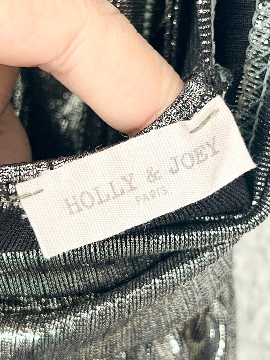 Robe longue métallisée dos nu Holly & Joey – Taille 38