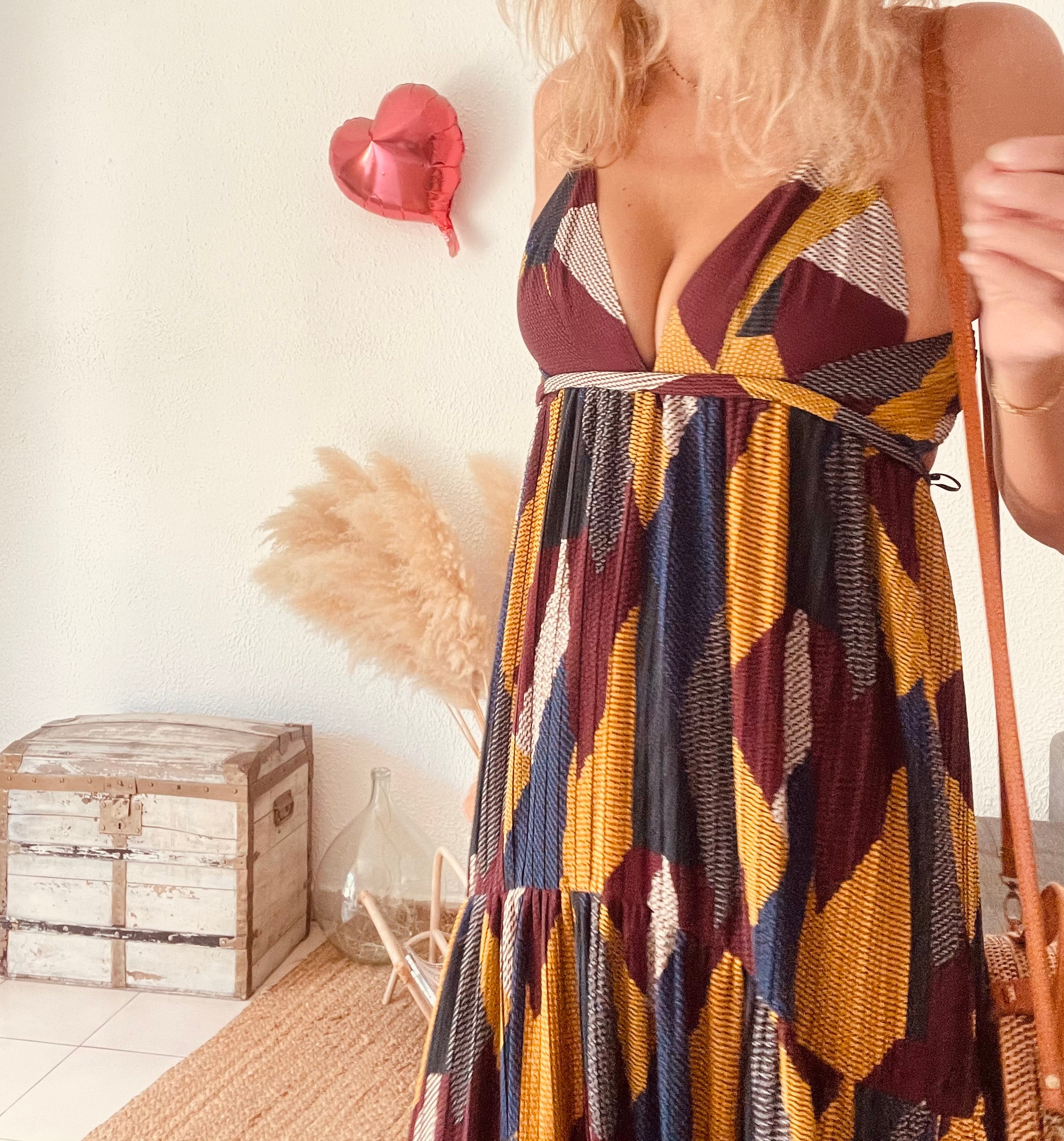 Robe longue multicolore ba&sh – Taille 0