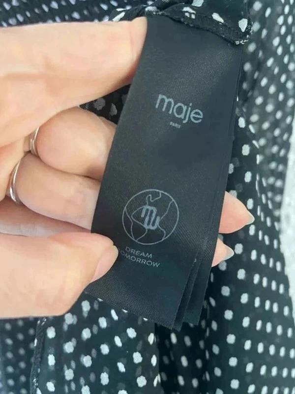 Robe Maje noire à pois neuve – Taille 36