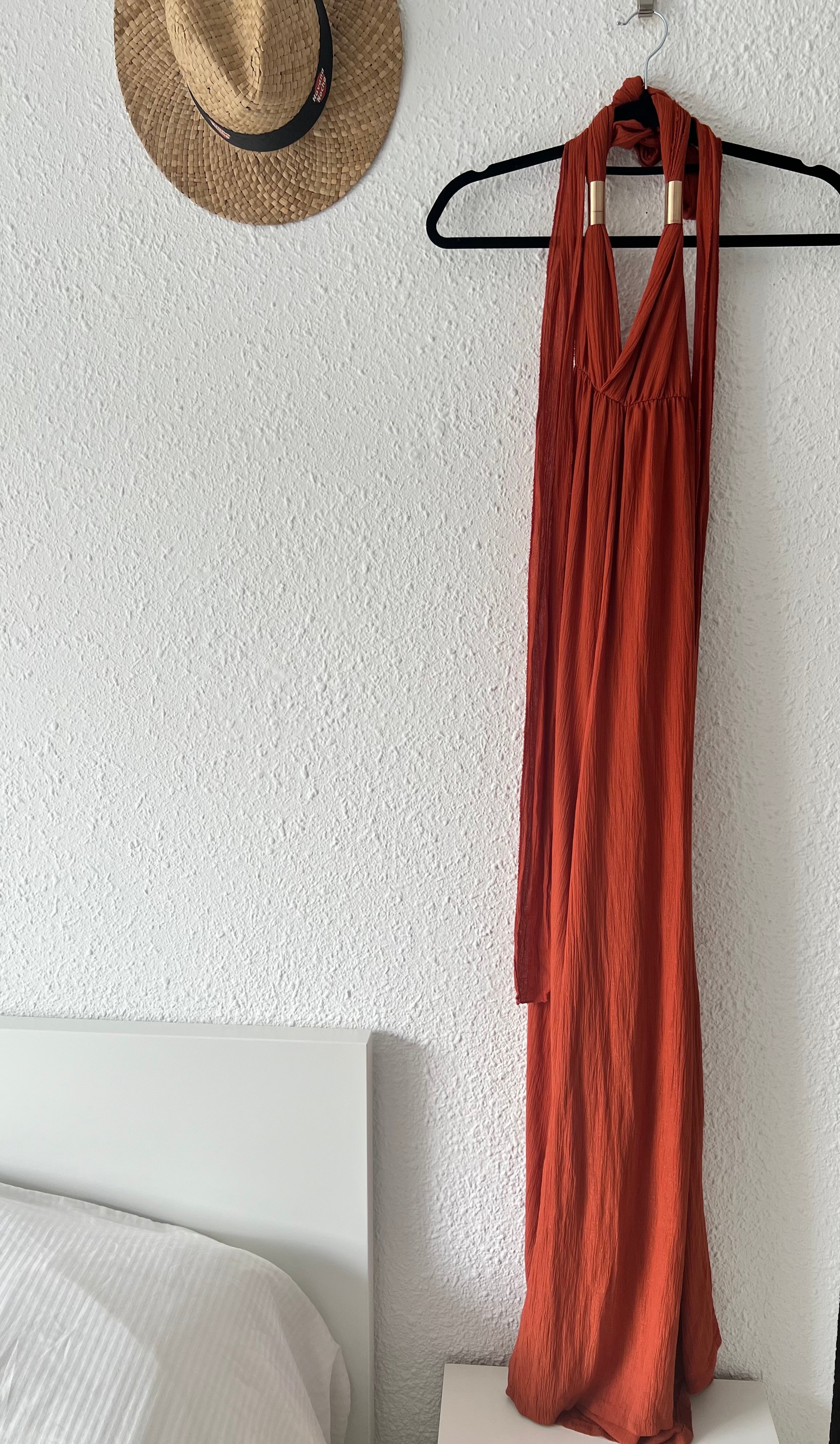 Combinaison longue dos nu terracotta Les + Olies – Taille unique