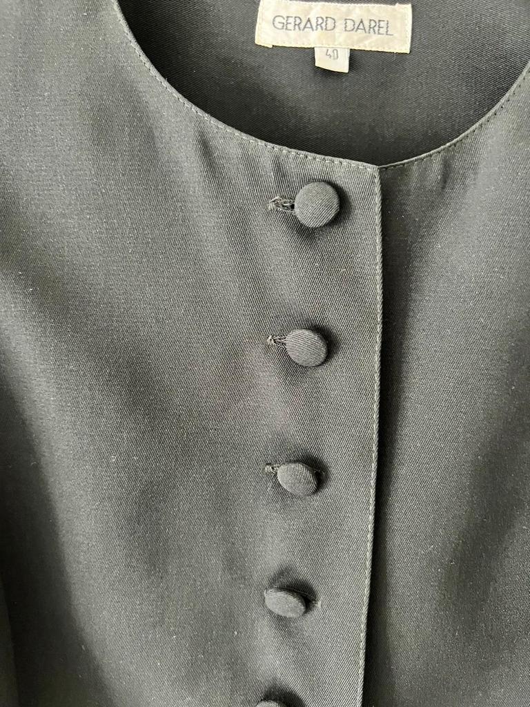 Robe Gerard Darel vintage noire boutonnée mi-longue - taille 40