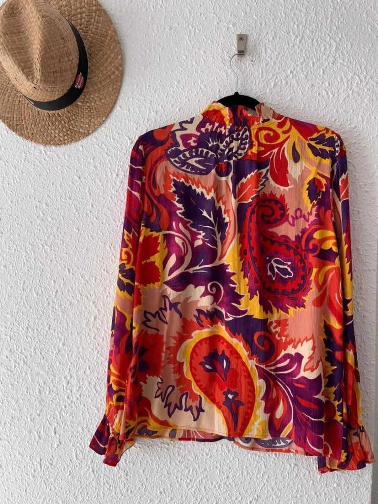 Blouse neuve imprimée viscose Bash – Taille 1 S