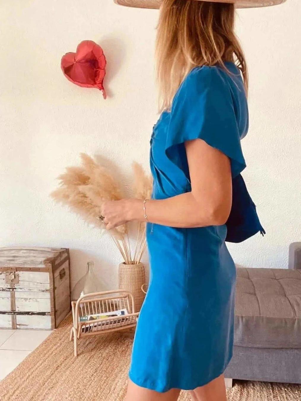 Robe courte bleue Suncoo Paris - Taille 1