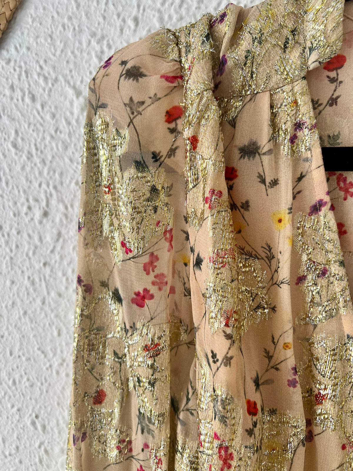 Robe portefeuille longue fleurie Berenice