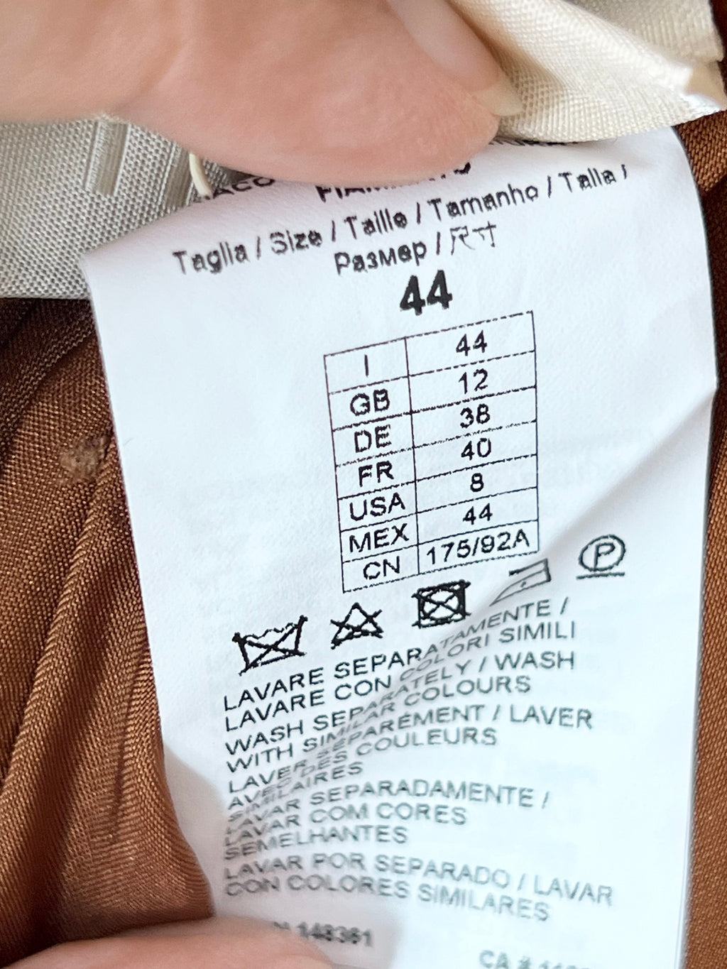 Gilet long boutonné cognac Pinko – Taille 40