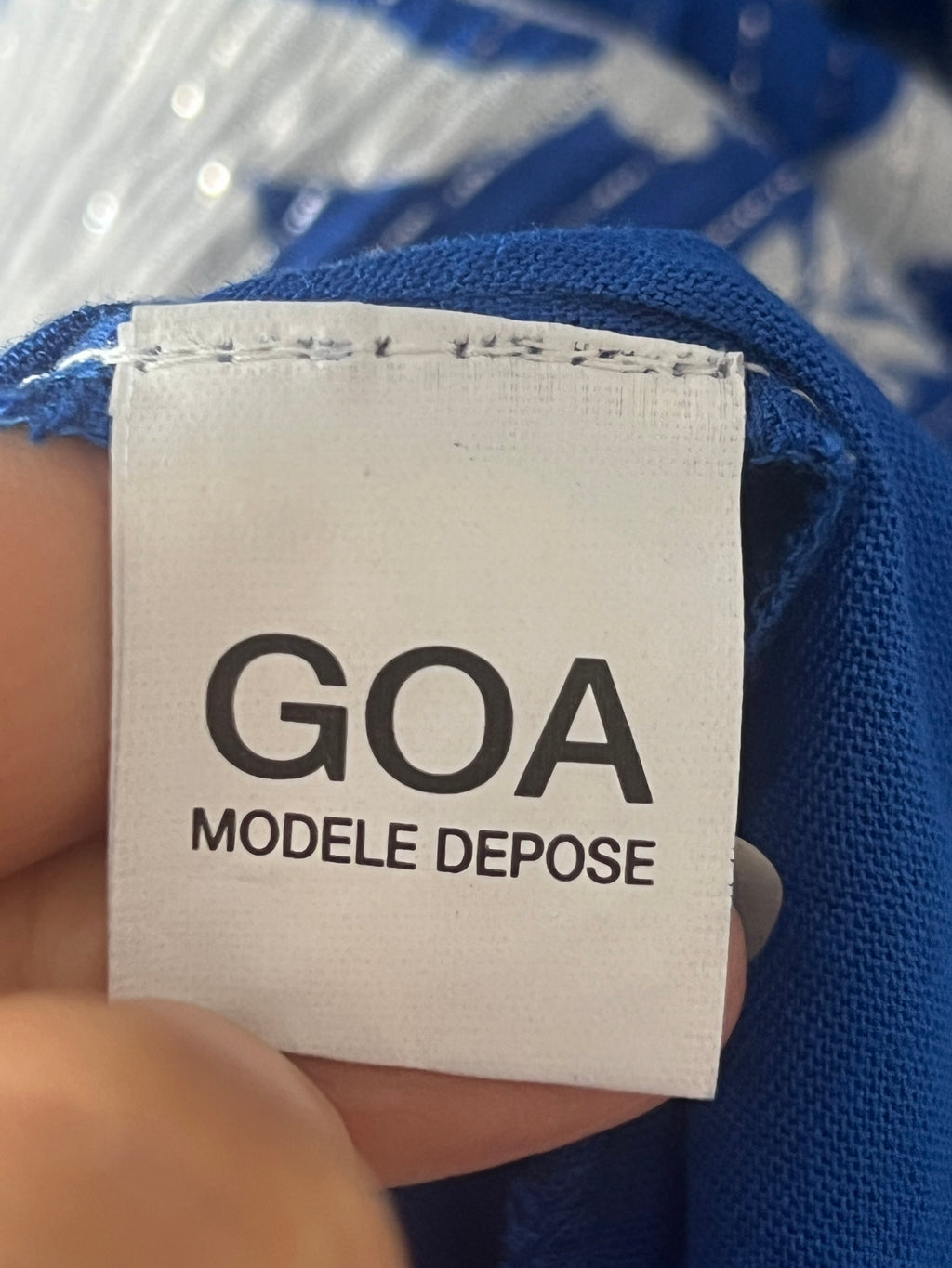Robe longue fleurie bohème bleue GOA – Taille L