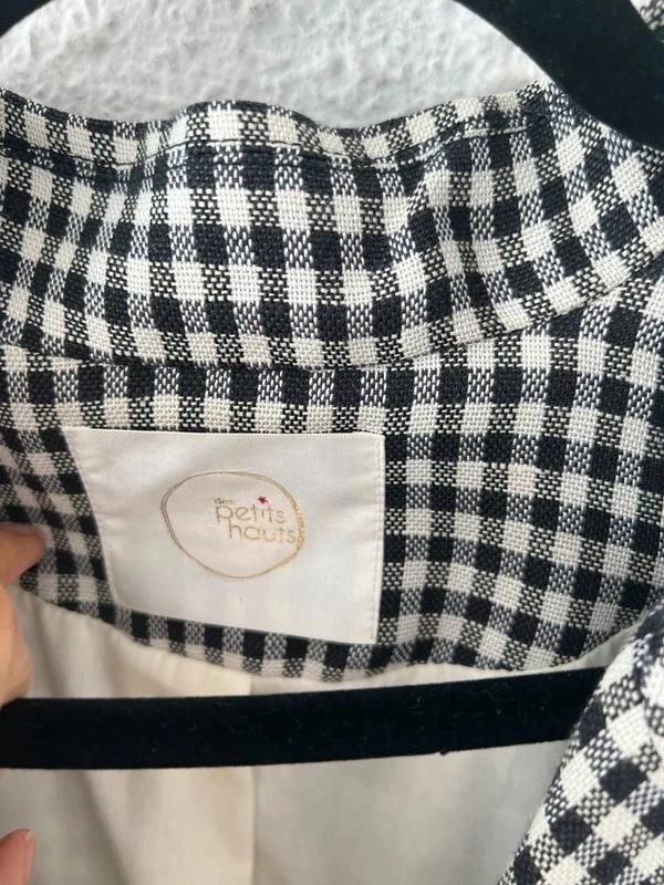 Des Petits Hauts – Blazer Oversize Nousto à Carreaux Vichy – T3