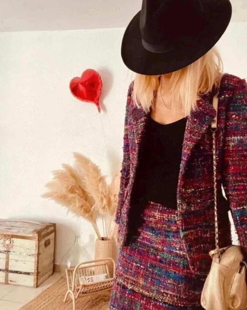 Tailleur veste + jupe coloré Irie – soie - Taille 36 -b-231001-2515