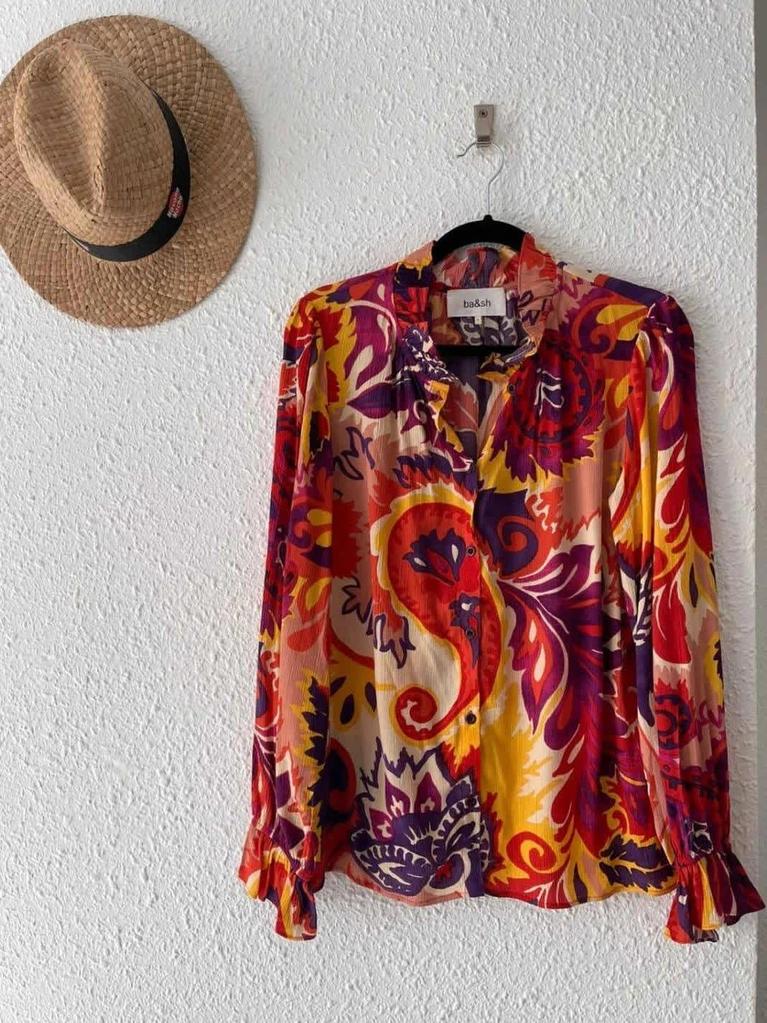 Blouse neuve imprimée viscose Bash – Taille 1 S