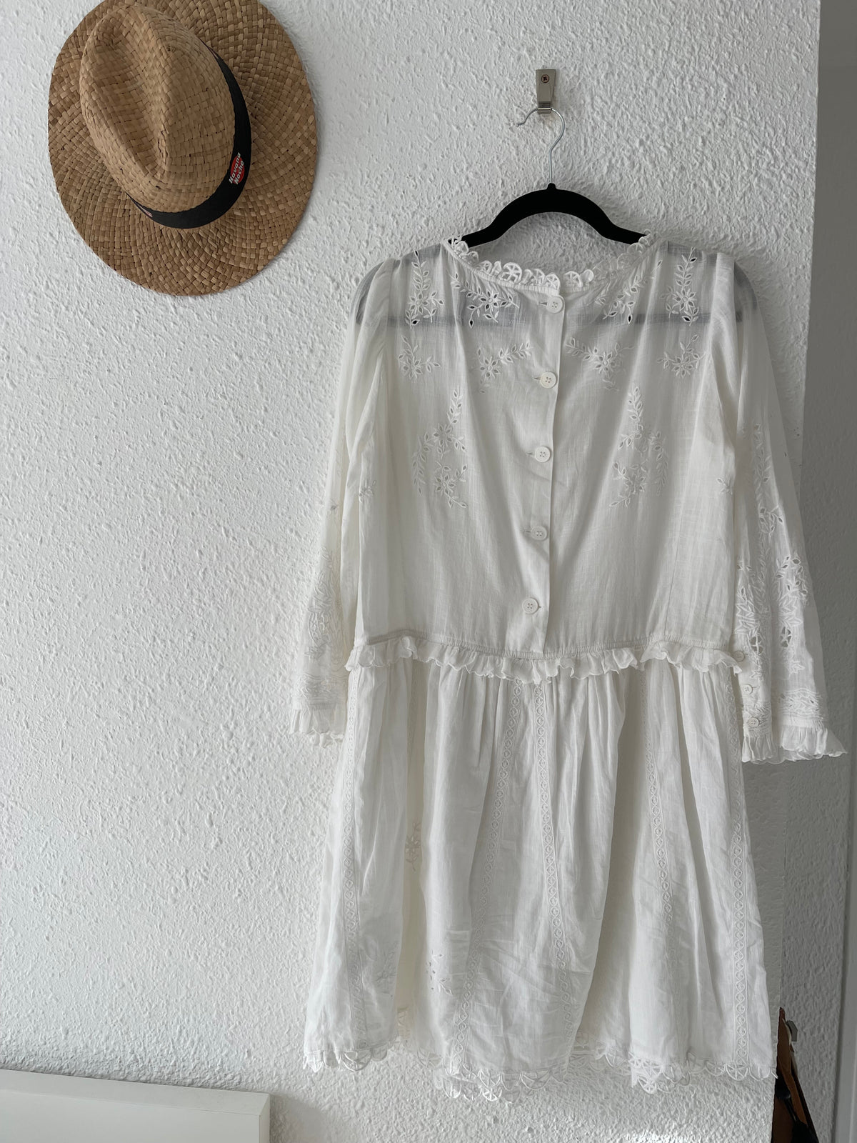 Robe broderie anglaise bohème écru Zadig & Voltaire