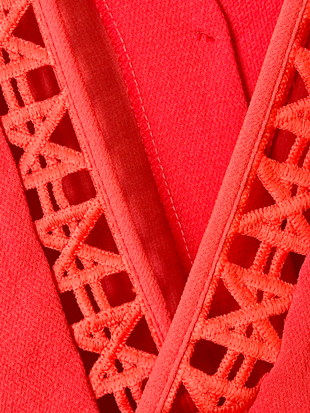 Combishort dentelle ajourée rouge Opullence – Taille 36