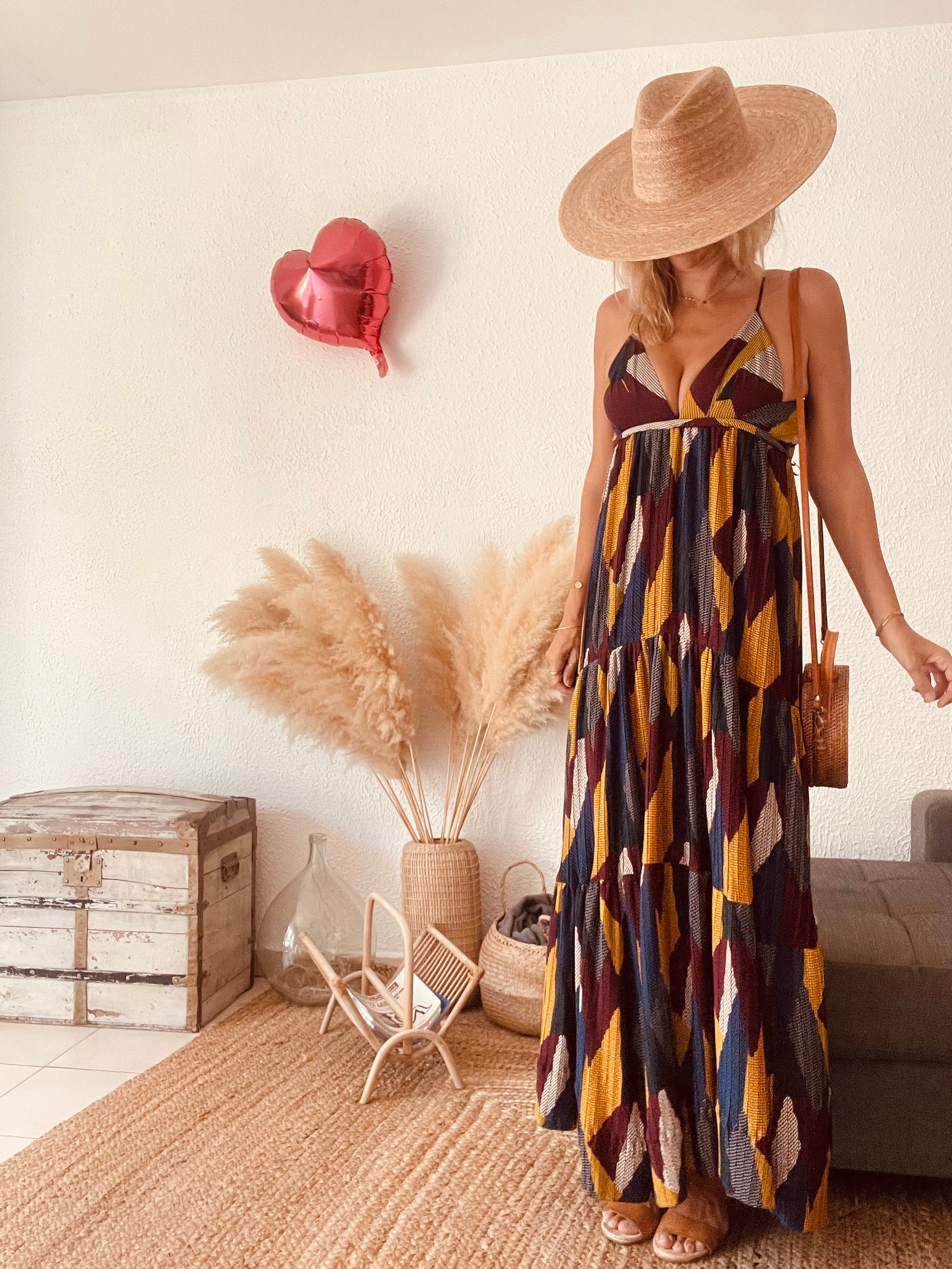 Robe longue multicolore ba&sh – Taille 0