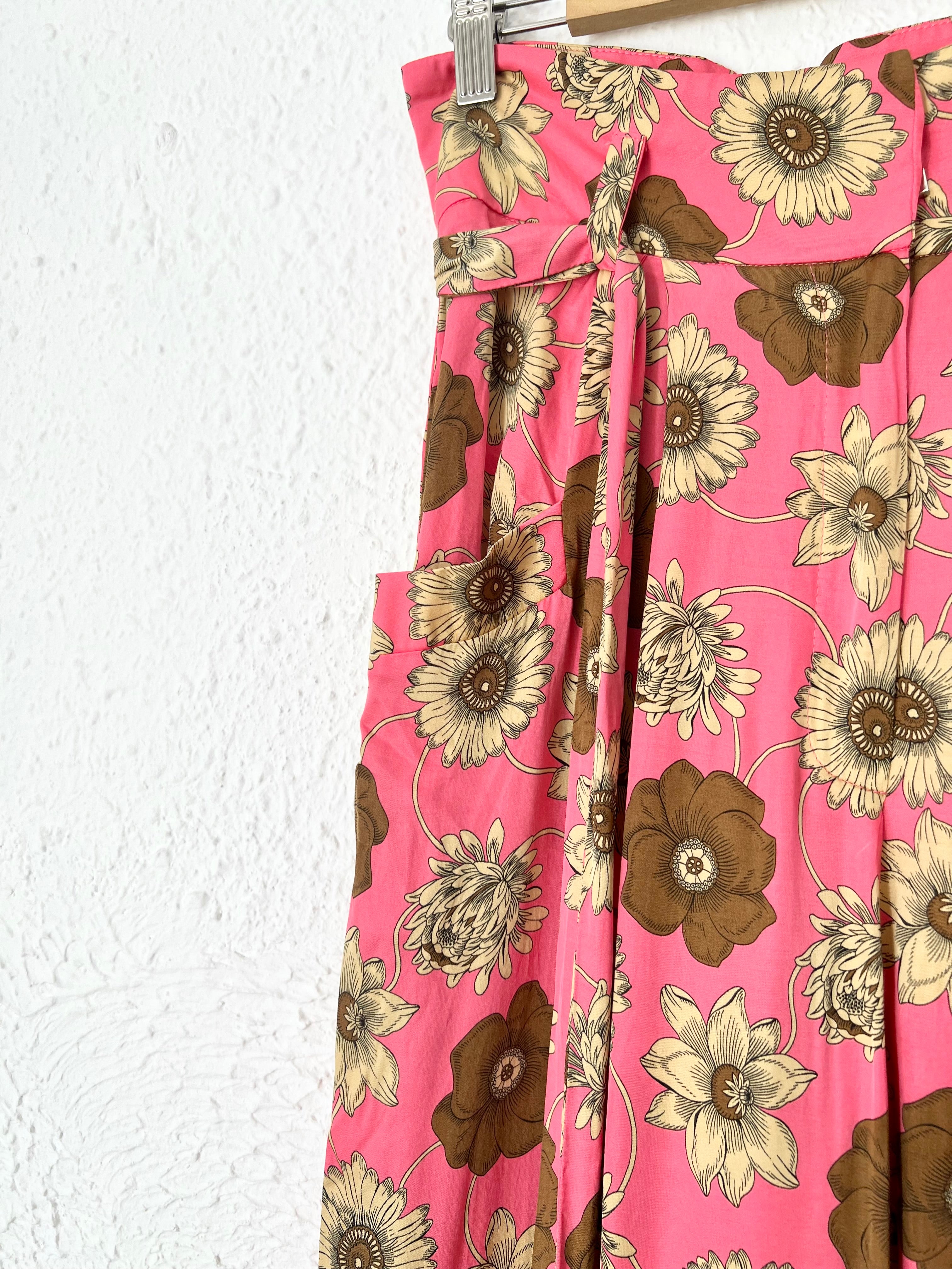 Pantalon fleuri large rose Tara Jarmon – Taille 38