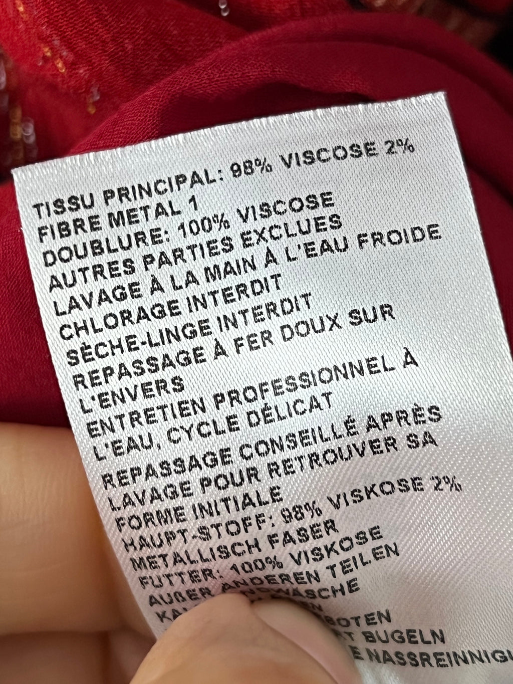 Robe fleurie tropicale rouge ba&sh – Taille 36 (XS)