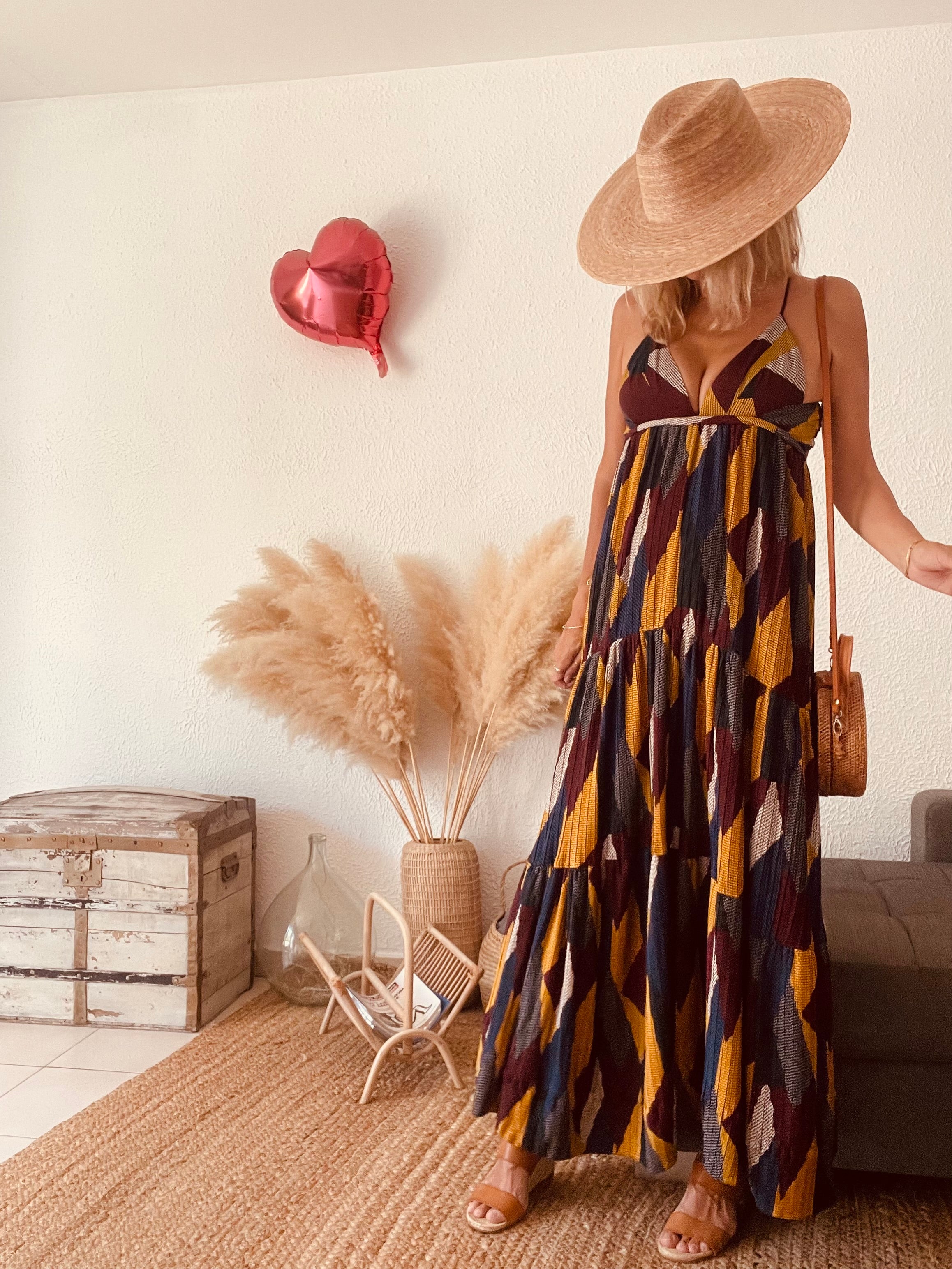 Robe longue multicolore ba&sh – Taille 0