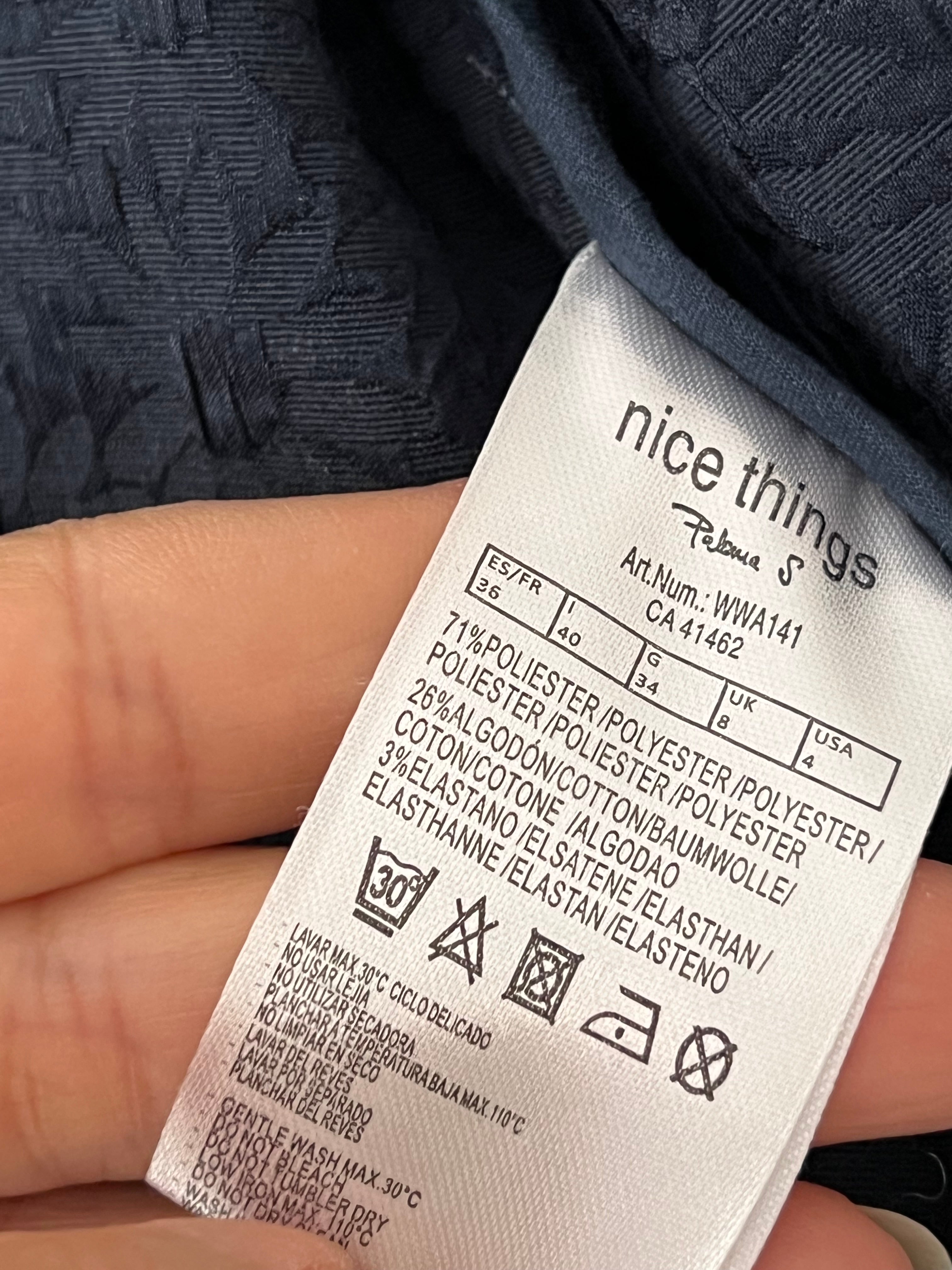 Veste cintrée bohème bleu marine Nice Things – Taille 36