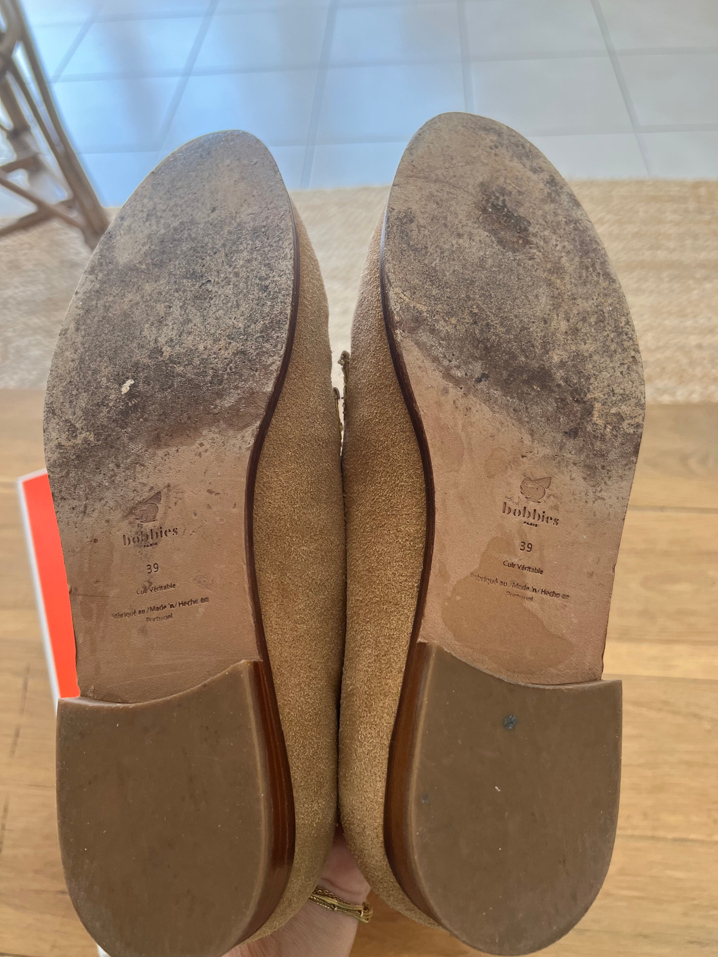 Derbies glitter camel Bobbies La Romancière – Taille 39