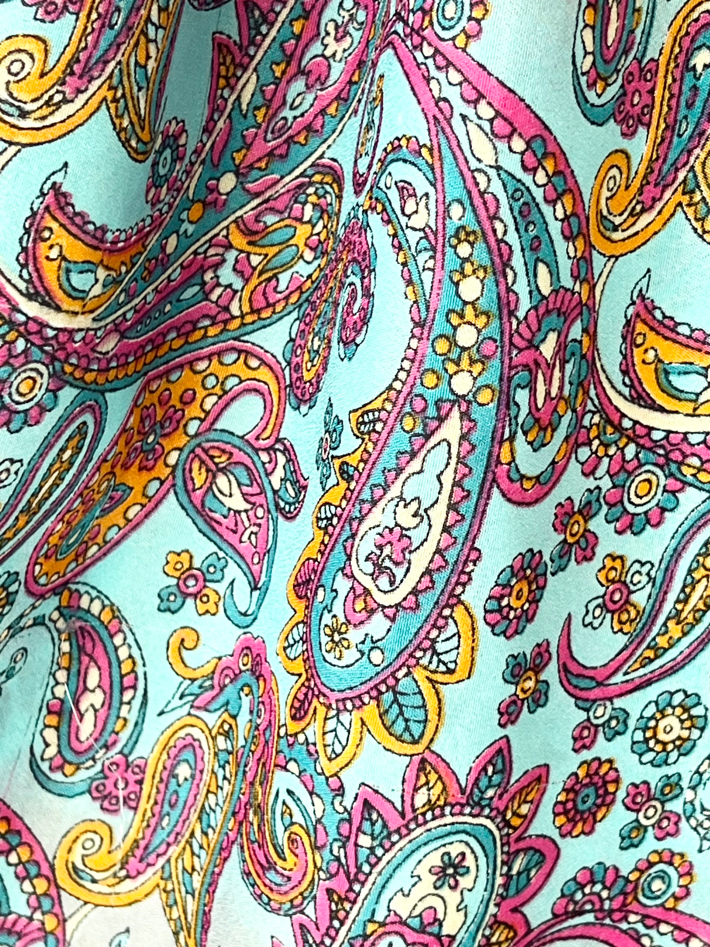 Ensemble Crop Top Pantalon Bohème Paisley Pièce Bohème – Taille M/L