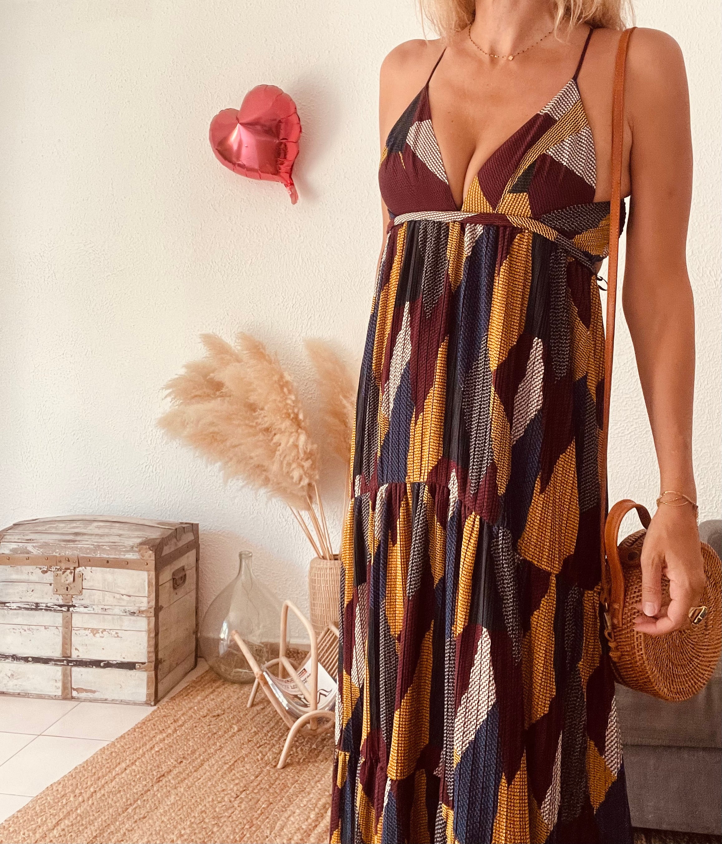 Robe longue multicolore ba&sh – Taille 0