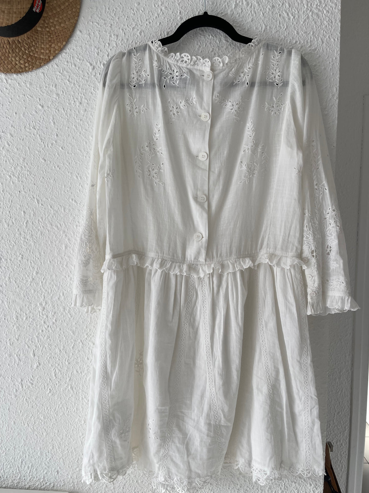 Robe broderie anglaise bohème écru Zadig & Voltaire