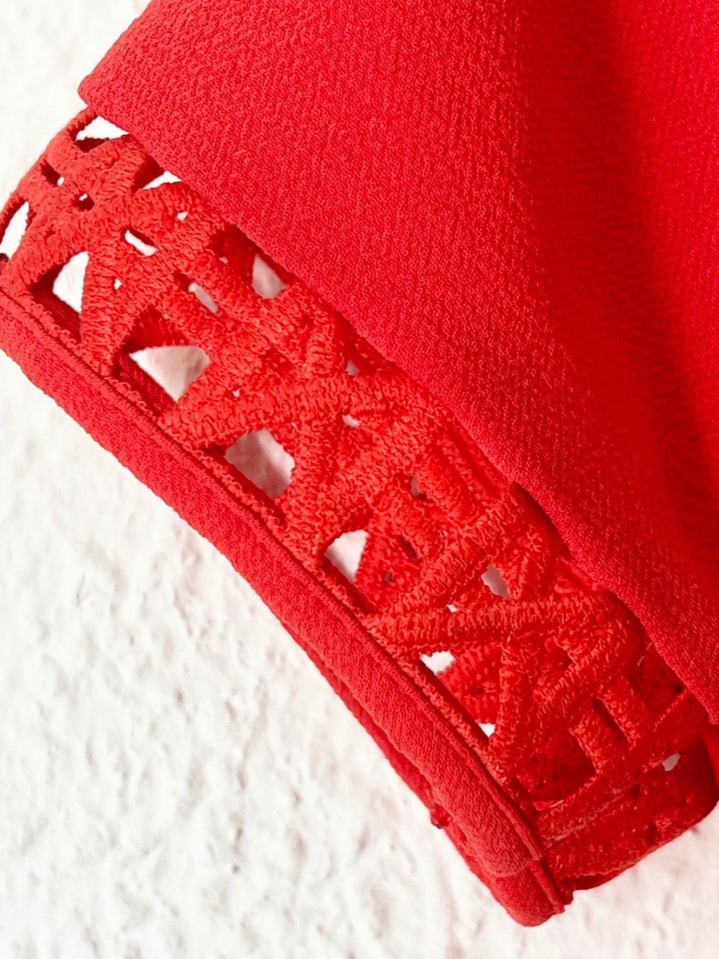 Combishort dentelle ajourée rouge Opullence – Taille 36