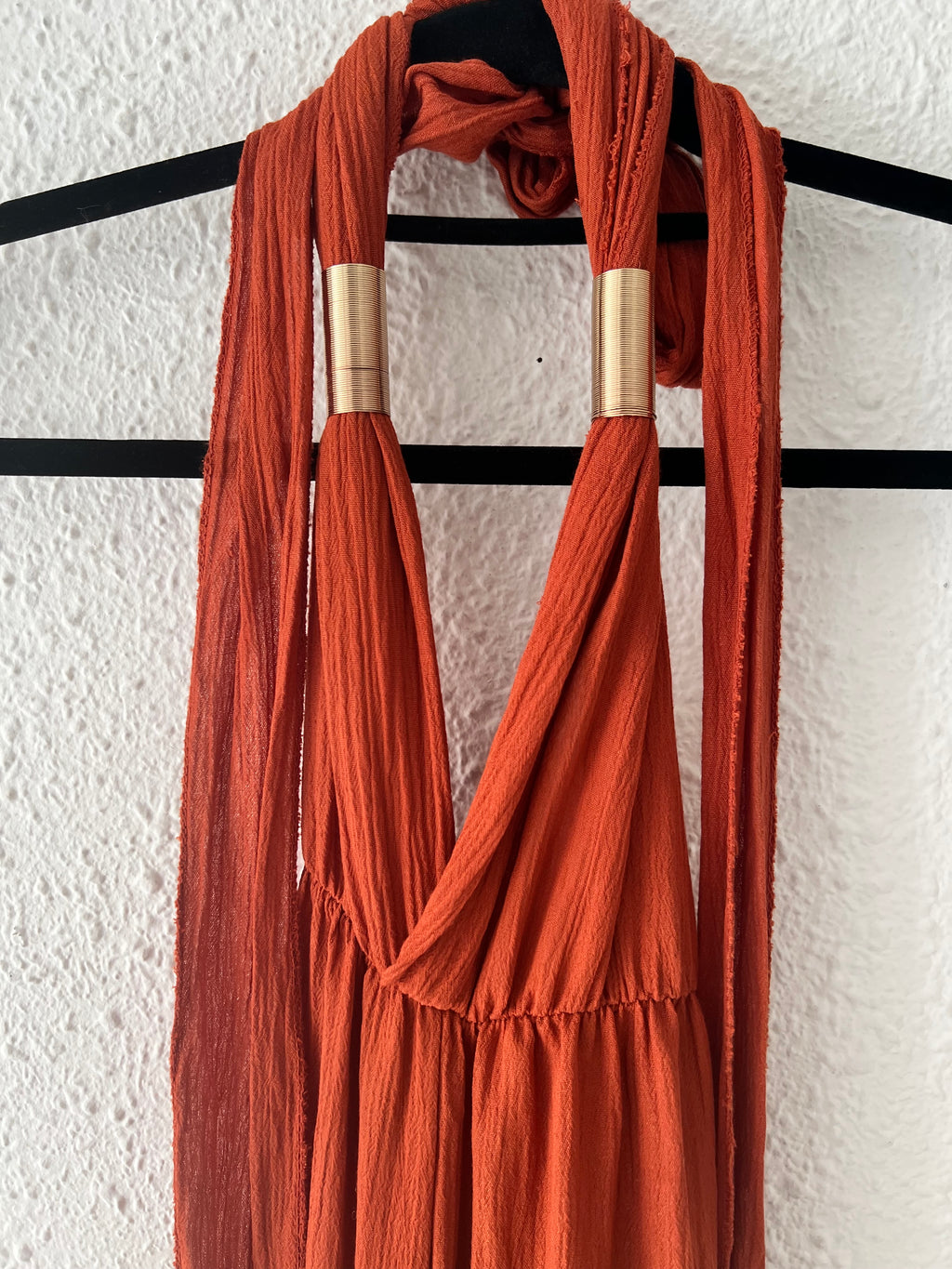 Combinaison longue dos nu terracotta Les + Olies – Taille unique