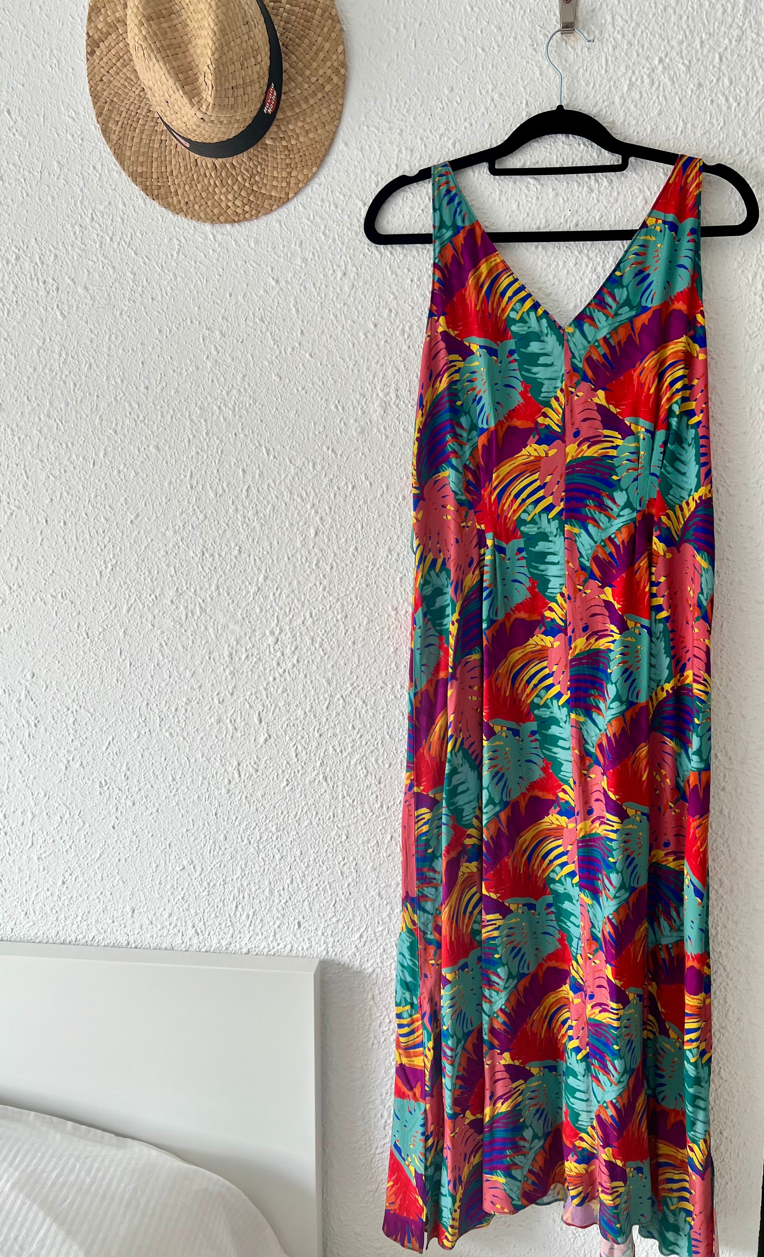 Robe longue imprimée tropicale Marie Sixtine – Taille S
