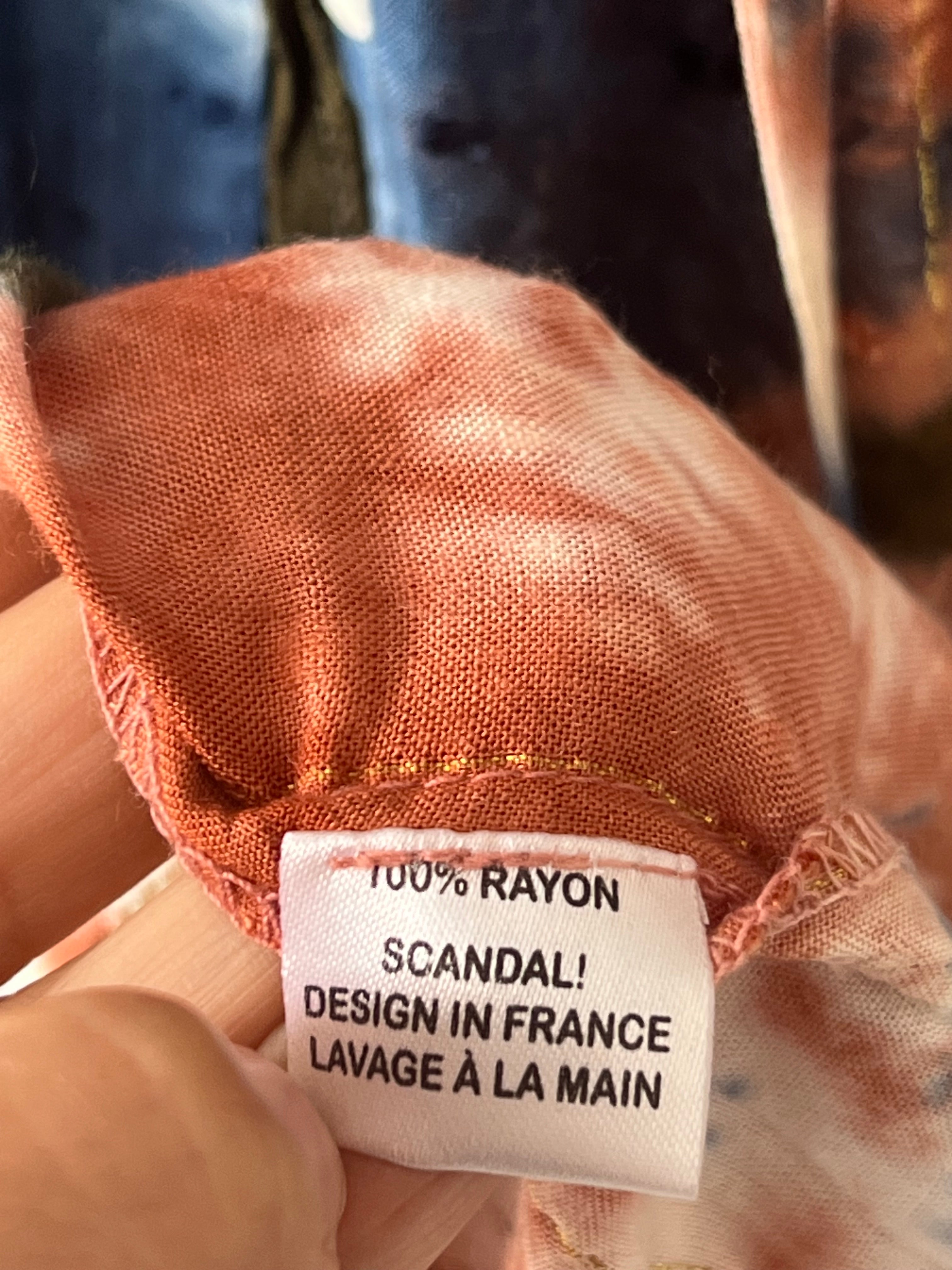 Robe longue tie-dye smockée multicolore Scandal! – Taille unique