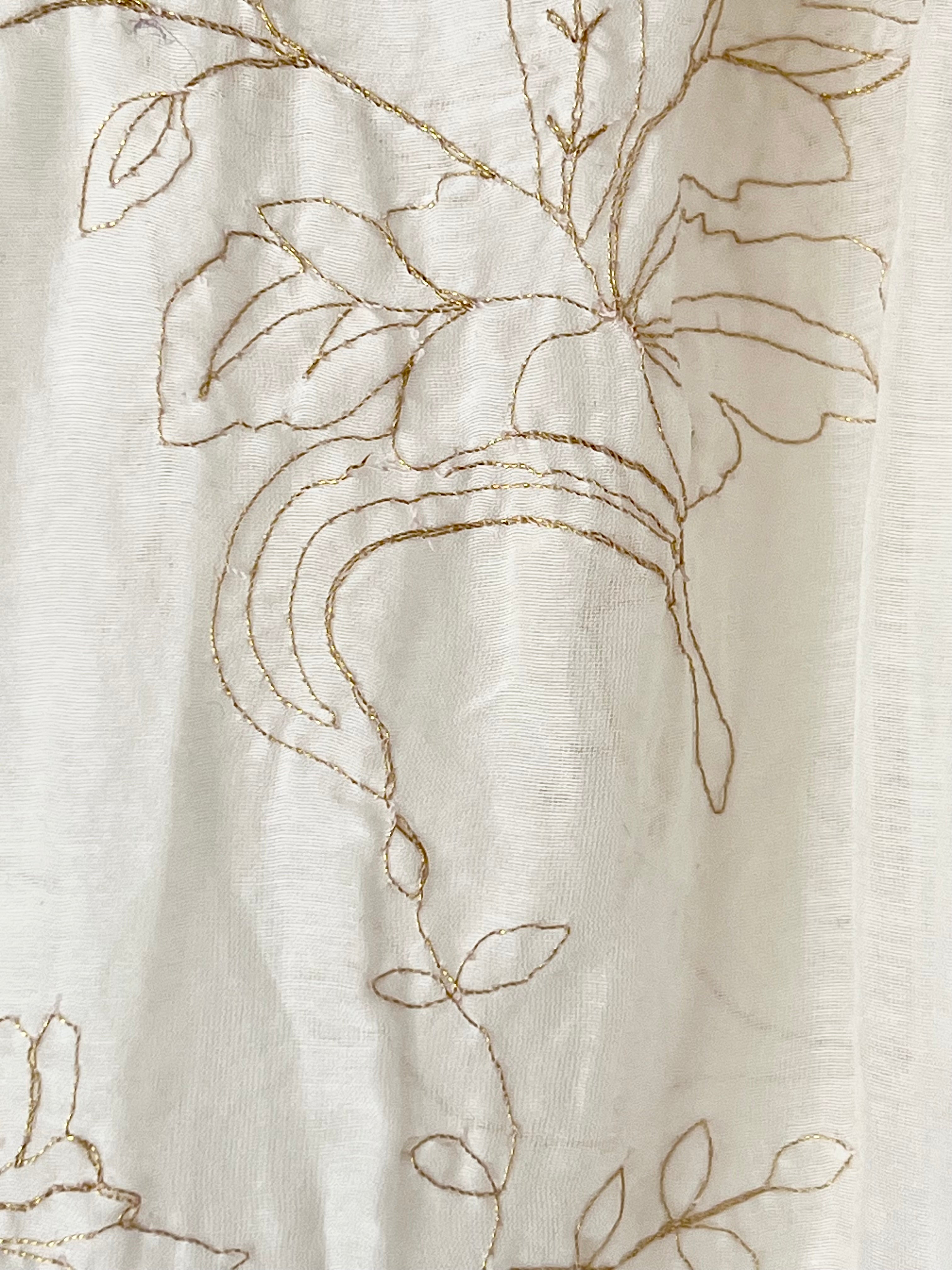 Robe chemise brodée écrue forte_forte Resort – Taille 0 (XS/S)