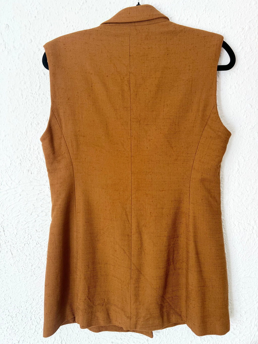 Gilet long boutonné cognac Pinko – Taille 40