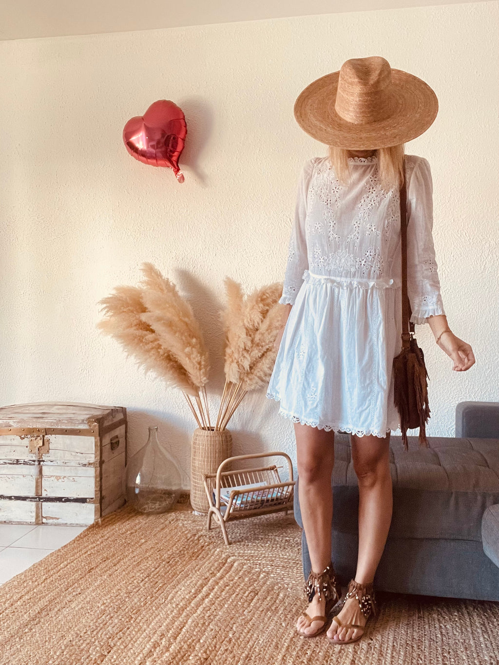 Robe broderie anglaise bohème écru Zadig & Voltaire
