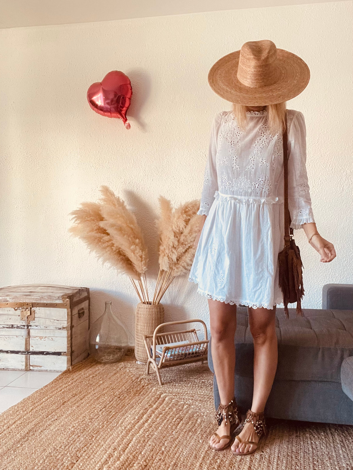 Robe broderie anglaise bohème écru Zadig & Voltaire