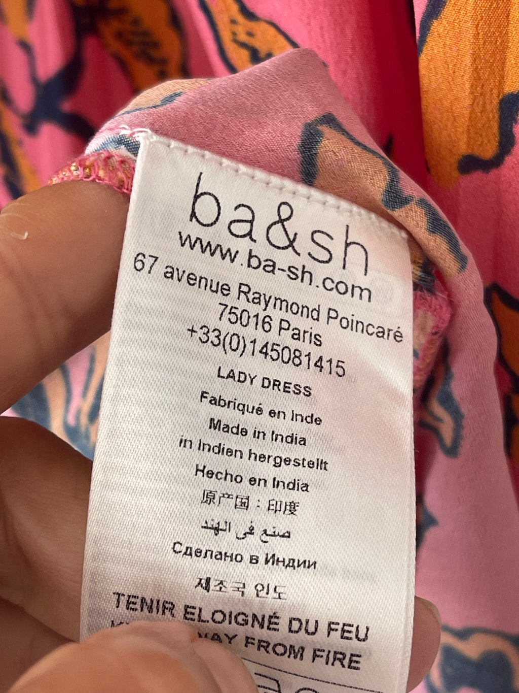 Robe fleurie bohème rose ba&sh – Taille 36